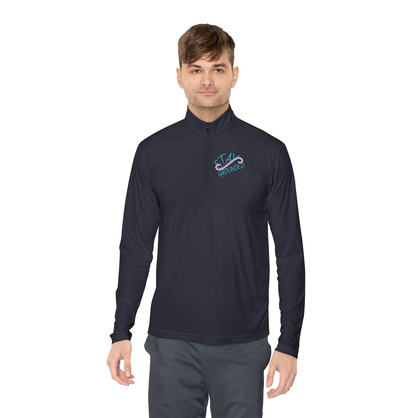 Quarter-Zip Pullover — 'Stay Cozy' Embroidered Chest & Sleeping Fox Back