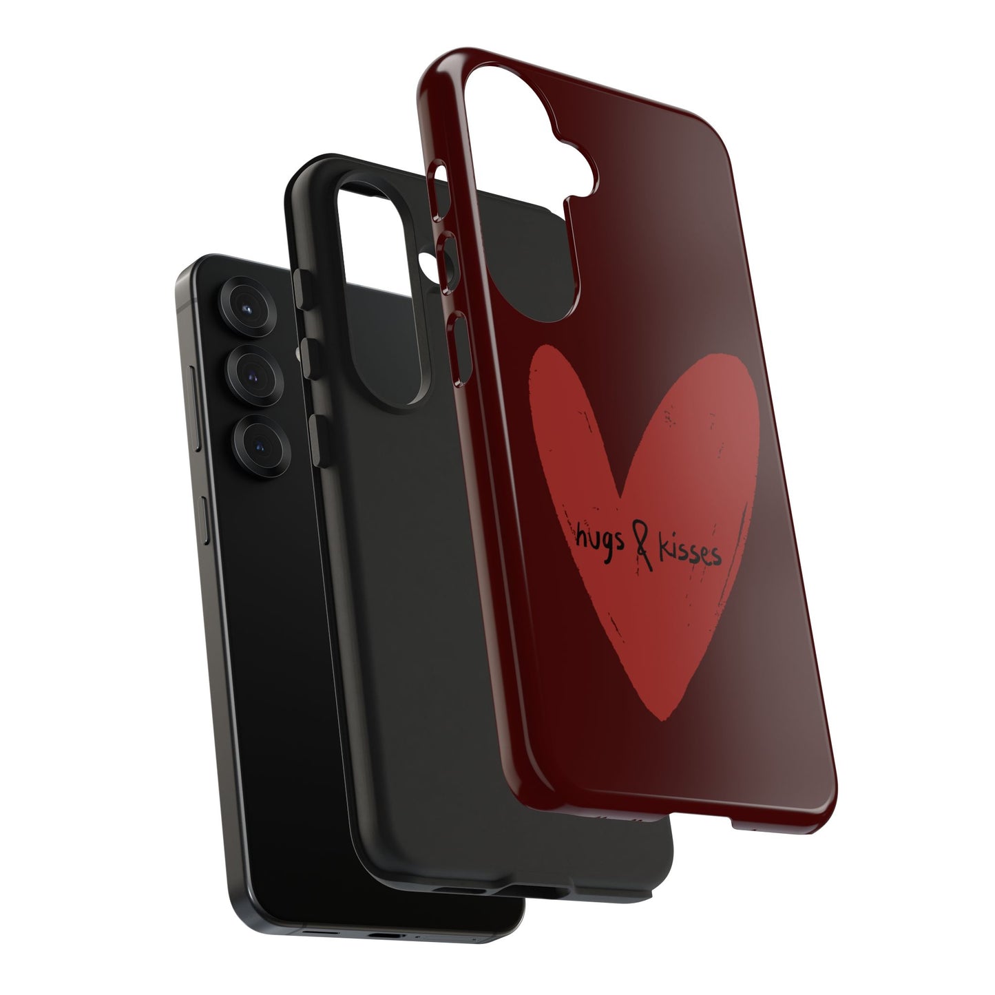 Hugs & Kisses Heart Tough Phone Case