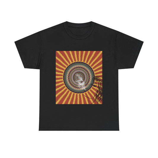 Psychedelic Spiral Sunburst T-Shirt | Retro Palm Silhouette