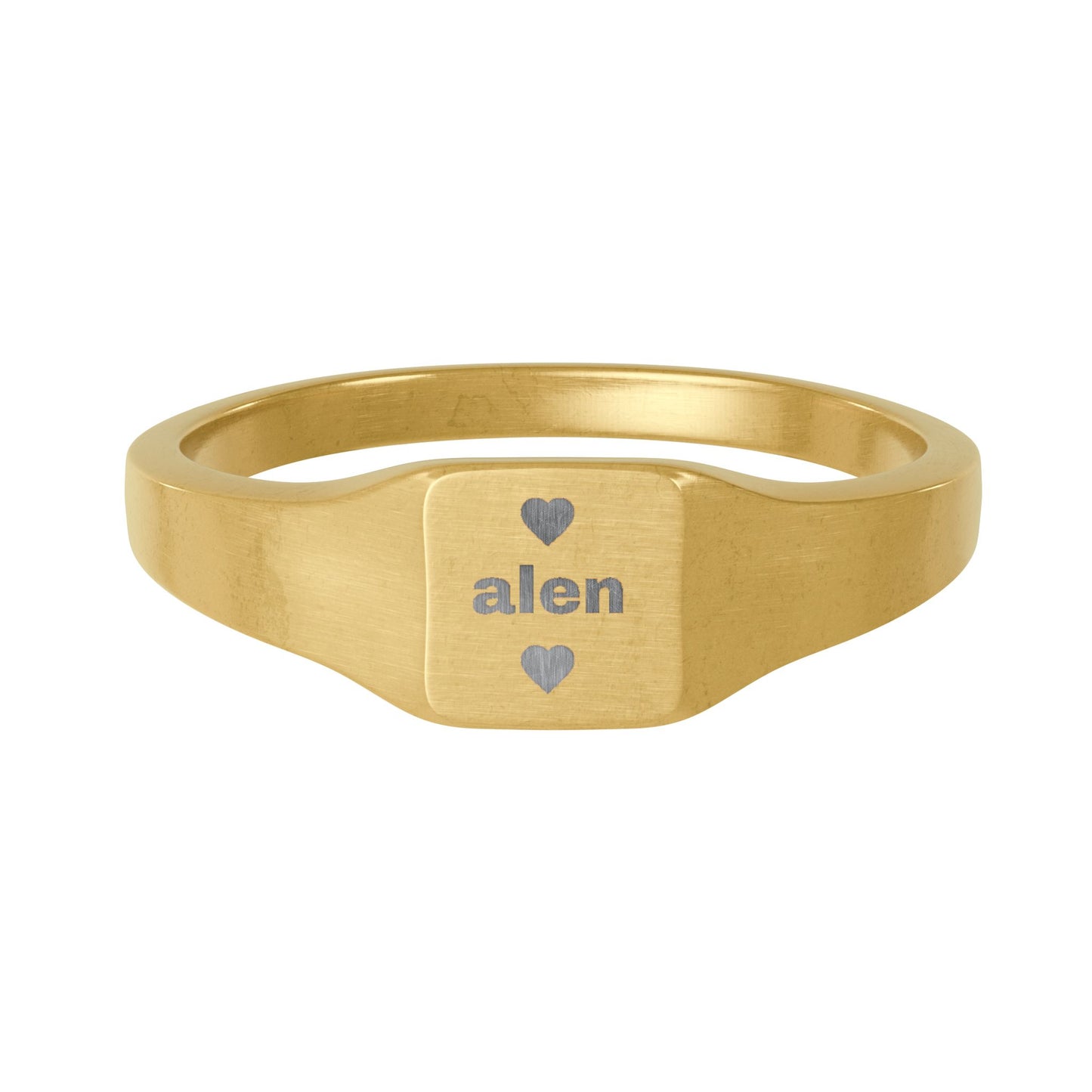 Engravable Square Signet Ring β Personalized Stainless Steel Name Ring