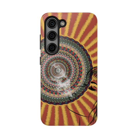 Mandala Sunburst Tough Phone Case — Boho Protective Phone Cover