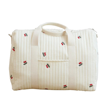 Embroidered Travel Bag Large Capacity Luggage Bag Lightweight Carry-on Handheld Shoulder Bag Boston Bag