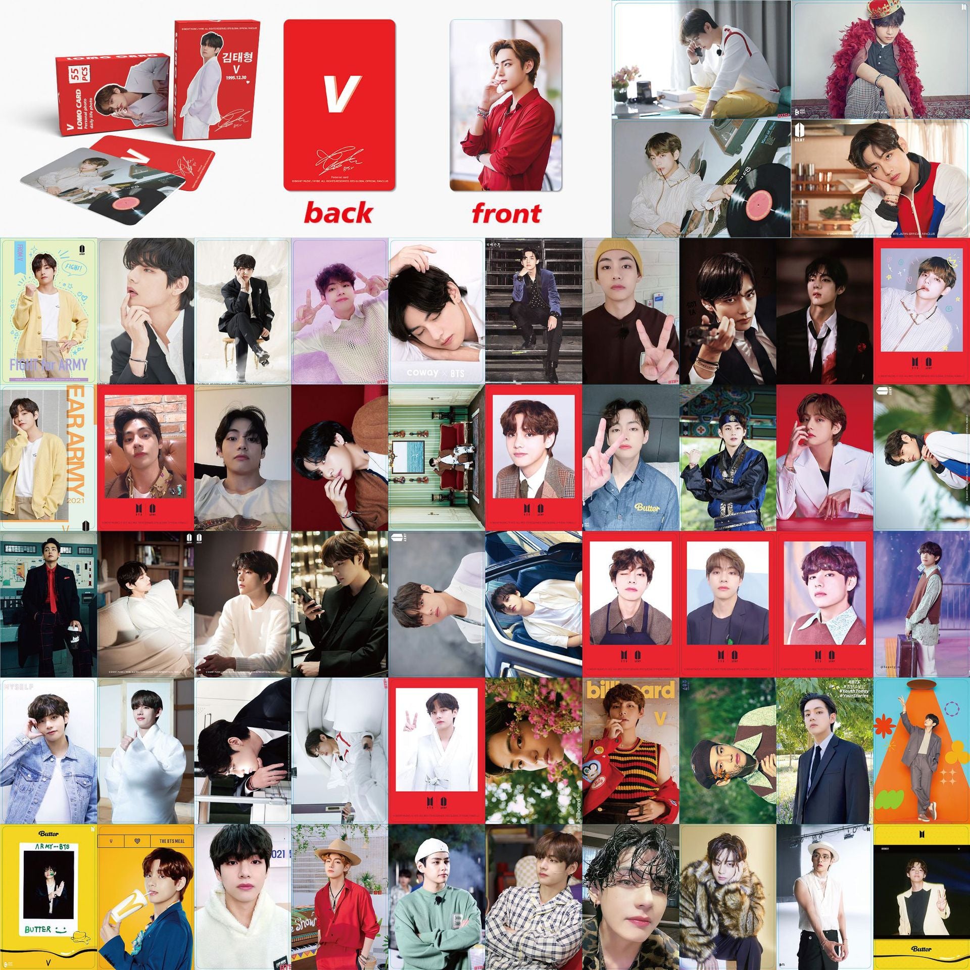 BTS lomo card Kim Taehyung V Park Jimin's collection of small card Tian Zhengguo personal postcards