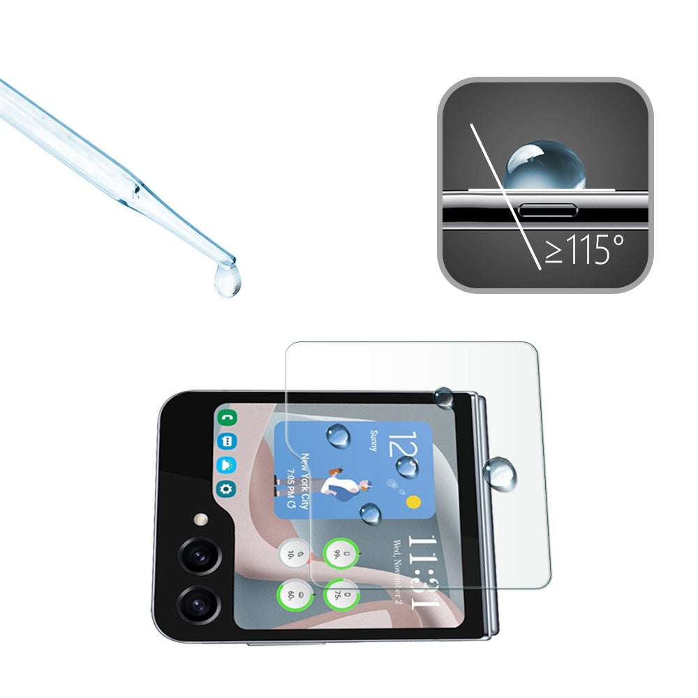 Convient au film en verre trempé d'écran extérieur haute définition Samsung Galaxy Z Flip7 W25 FLIP protecteur d'écran pliable anti-espionnage