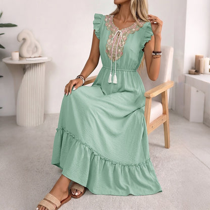 Tassel style long skirt