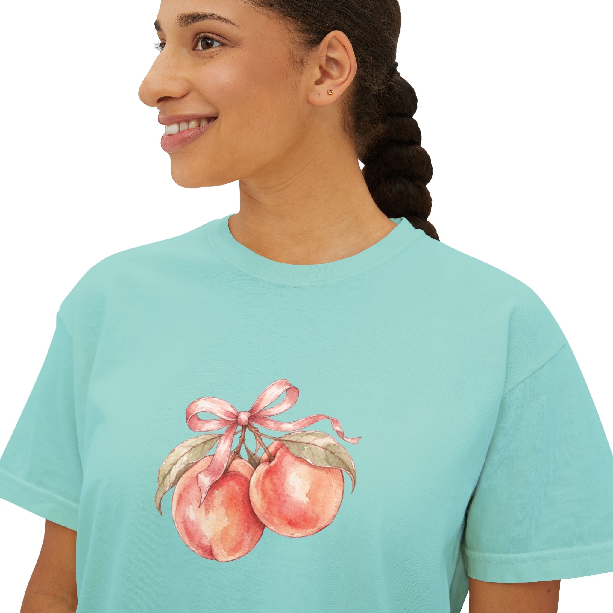 Halloween Pumpkin Ghost Floral Boxy Tee