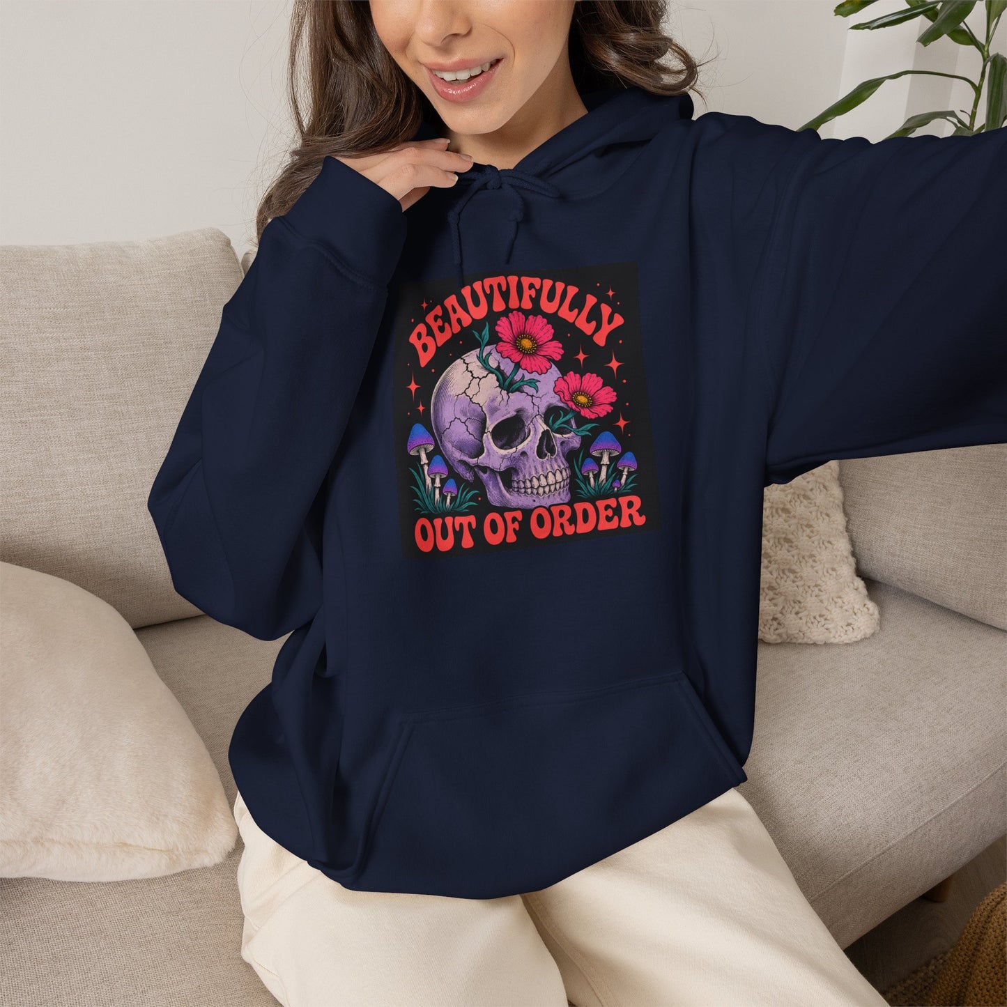 Darkwave Band Hoodie — 'Dead Quiet' Retro Goth Graphic Pullover