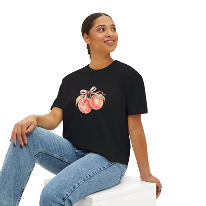 Halloween Pumpkin Ghost Floral Boxy Tee
