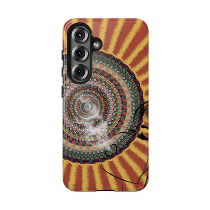 Mandala Sunburst Tough Phone Case — Boho Protective Phone Cover