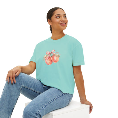 Halloween Pumpkin Ghost Floral Boxy Tee
