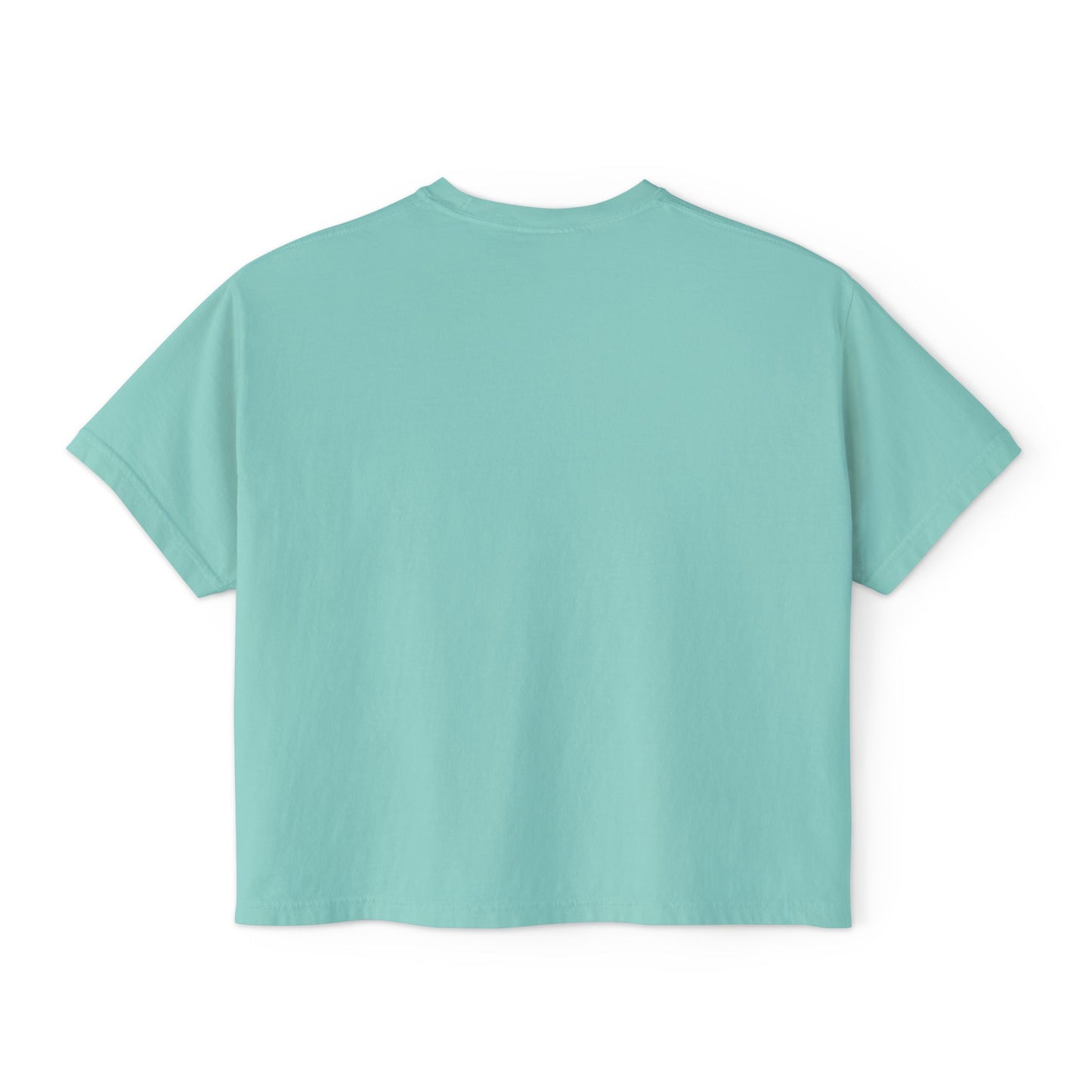 Boxy Tee — Cute Korean Phrase Graphic "Kem Cho?" Cropped Women's Tee