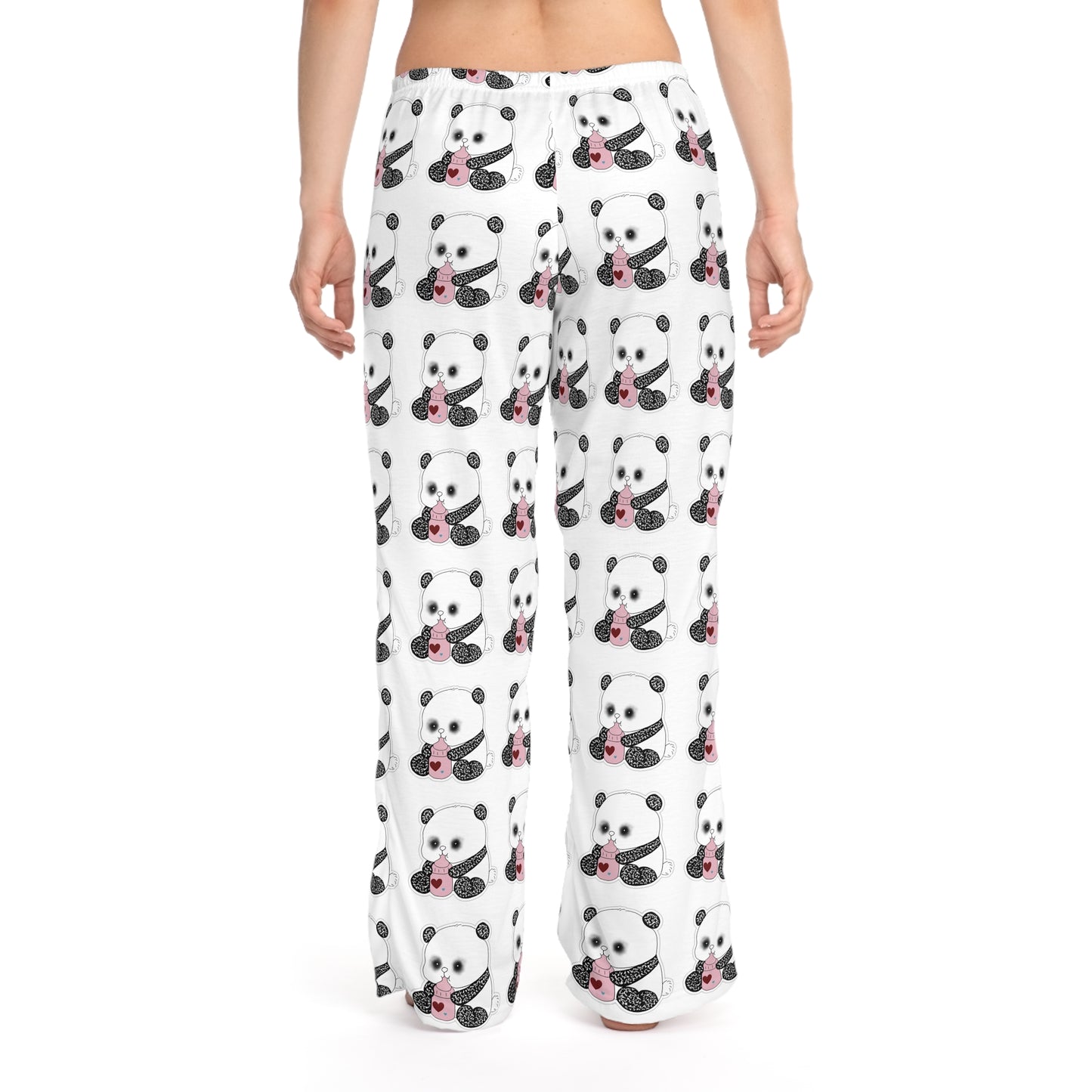 Panda Pattern Pajama Pants — Cute Women's Lounge Sleepwear