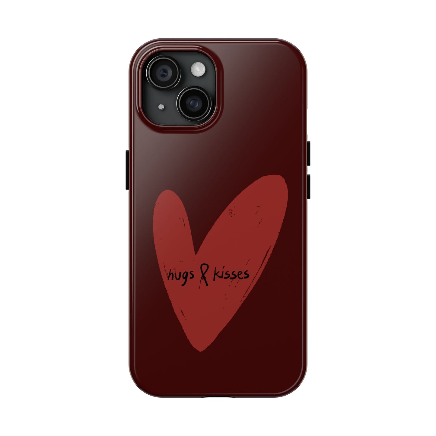 Hugs & Kisses Heart Tough Phone Case