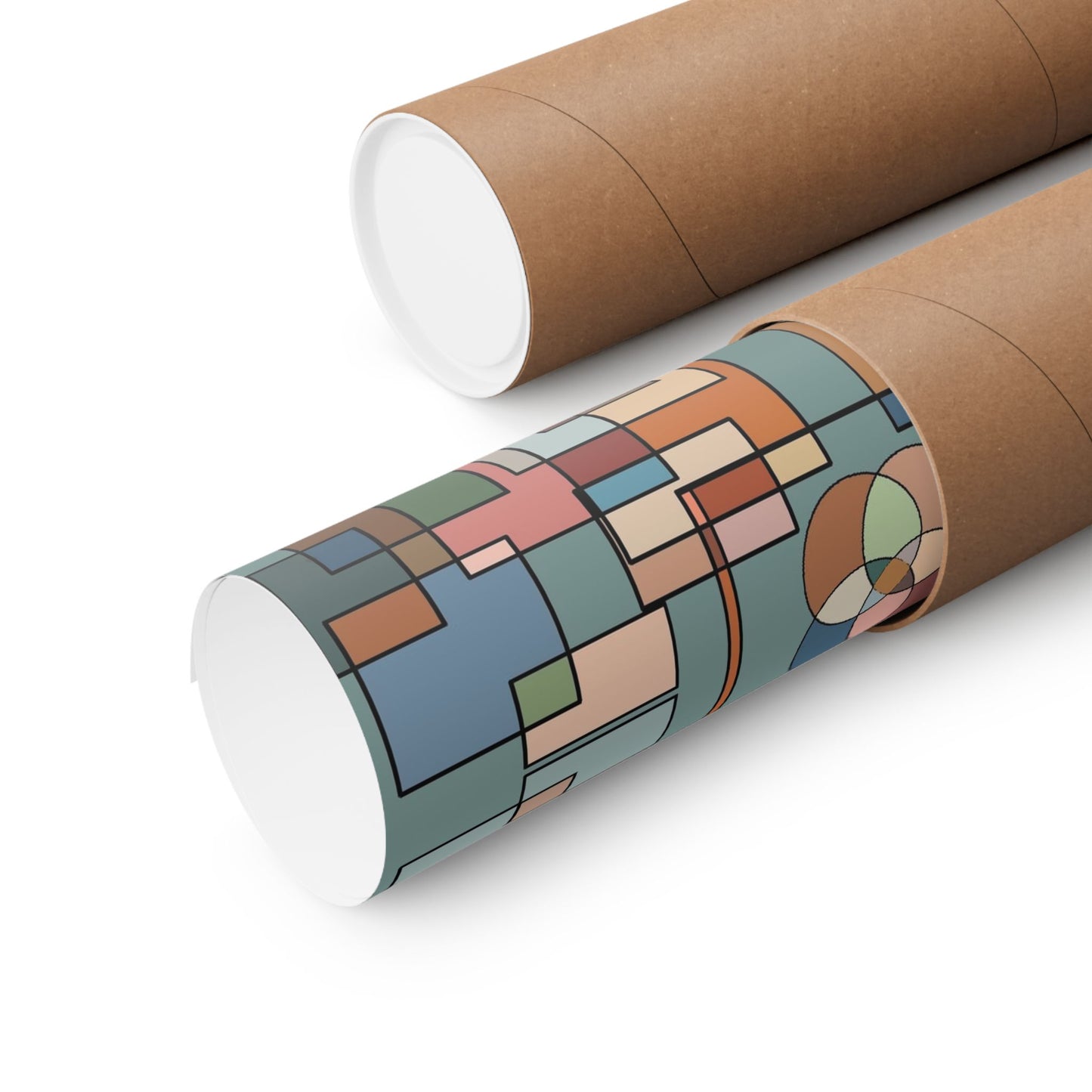 Abstract Geometric Poster — Retro Mid-Century Wall Art