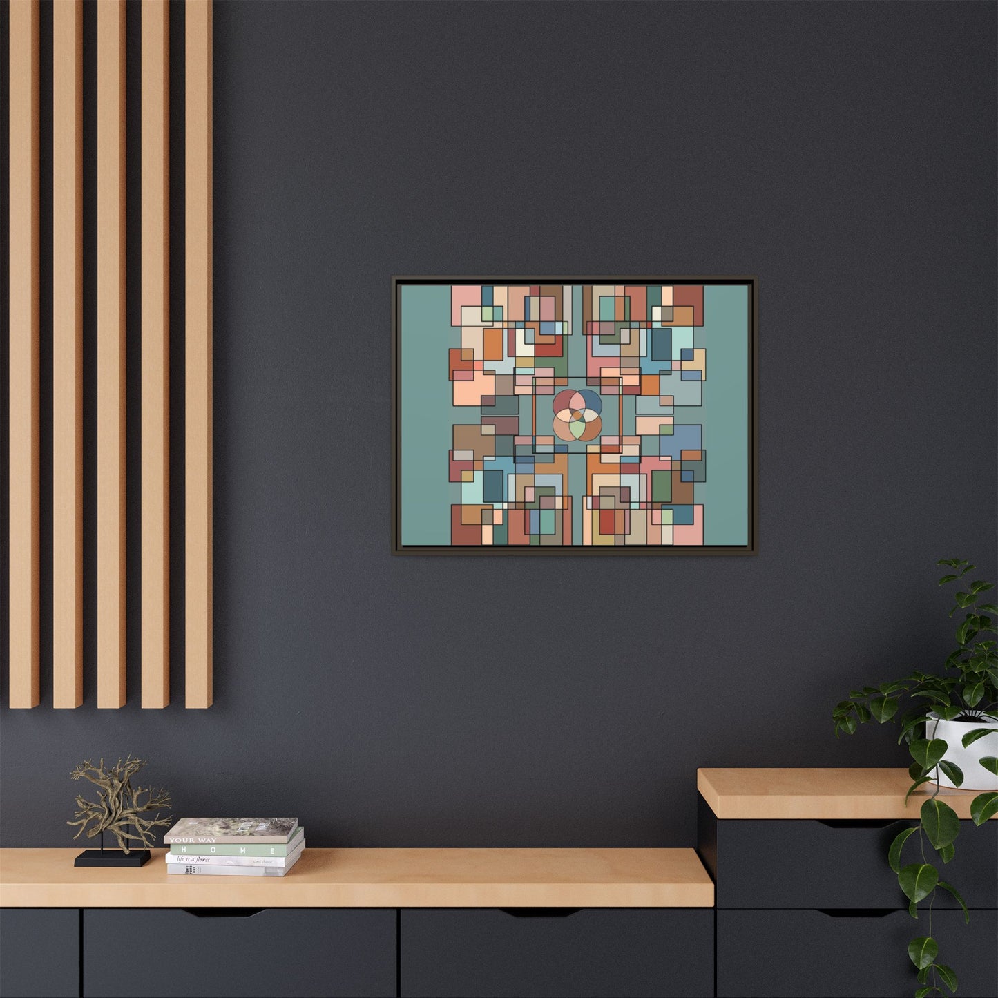 Matte Canvas, Framed (Multi-color)