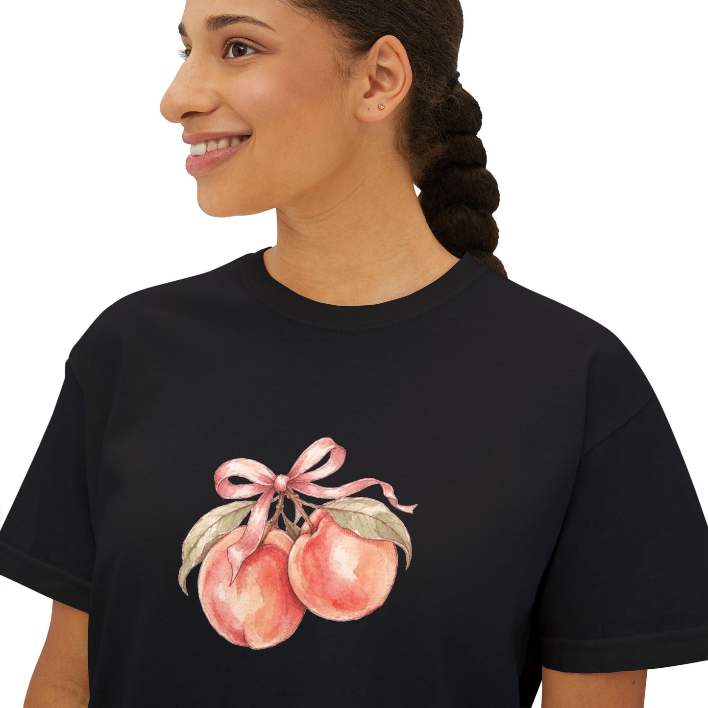 Halloween Pumpkin Ghost Floral Boxy Tee