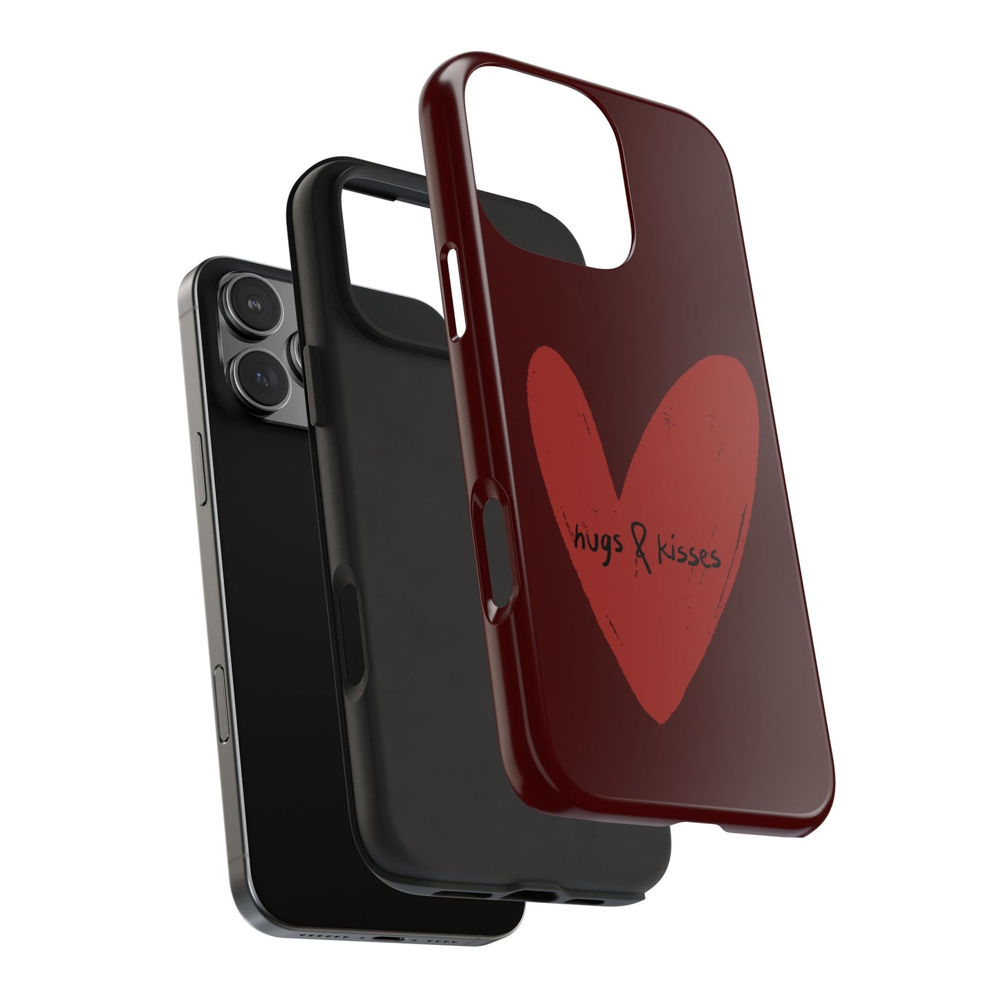 Hugs & Kisses Heart Tough Phone Case