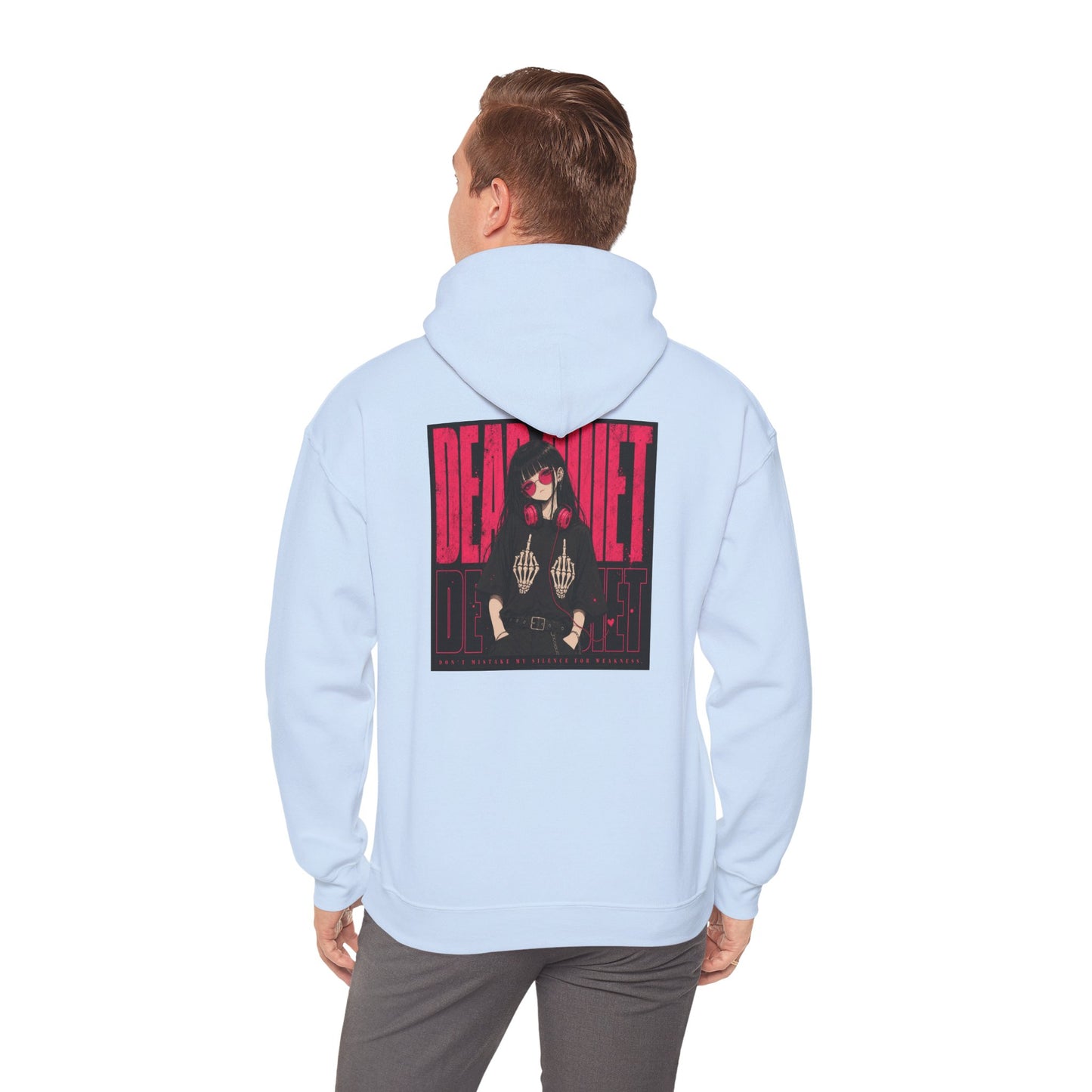 Darkwave Band Hoodie — 'Dead Quiet' Retro Goth Graphic Pullover