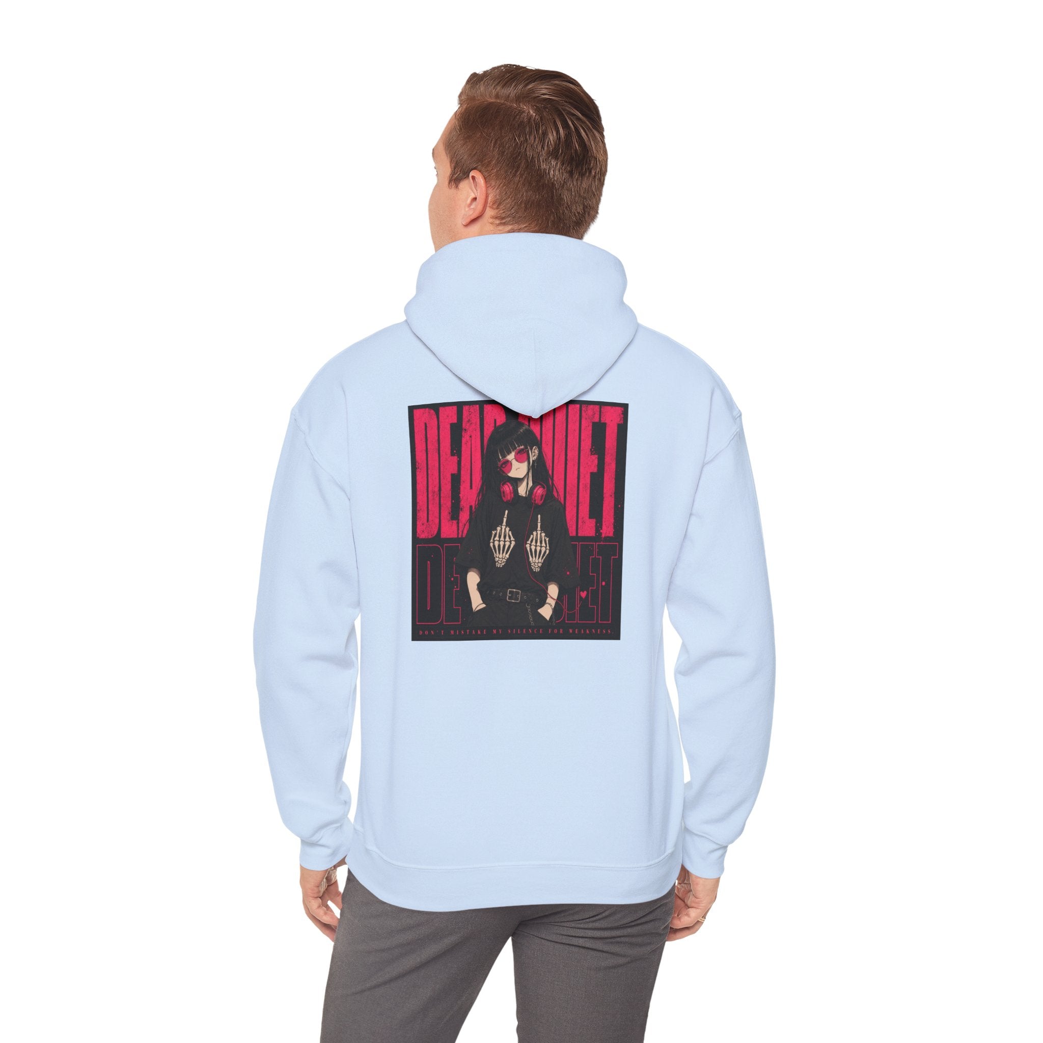Darkwave Band Hoodie — 'Dead Quiet' Retro Goth Graphic Pullover