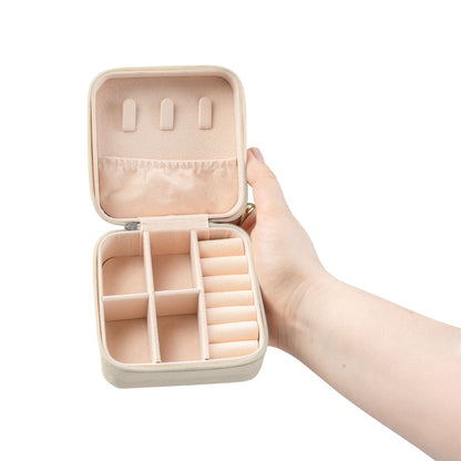 Personalized Travel Jewelry Case — “Happy Birthday My Beautiful Wife” Engraved Compact Organizer