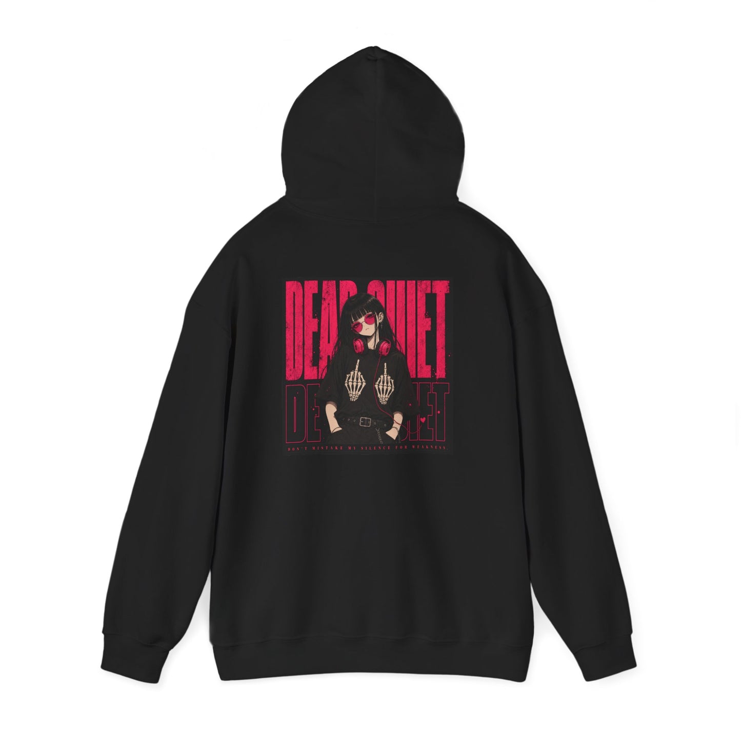 Darkwave Band Hoodie — 'Dead Quiet' Retro Goth Graphic Pullover
