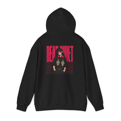 Darkwave Band Hoodie — 'Dead Quiet' Retro Goth Graphic Pullover