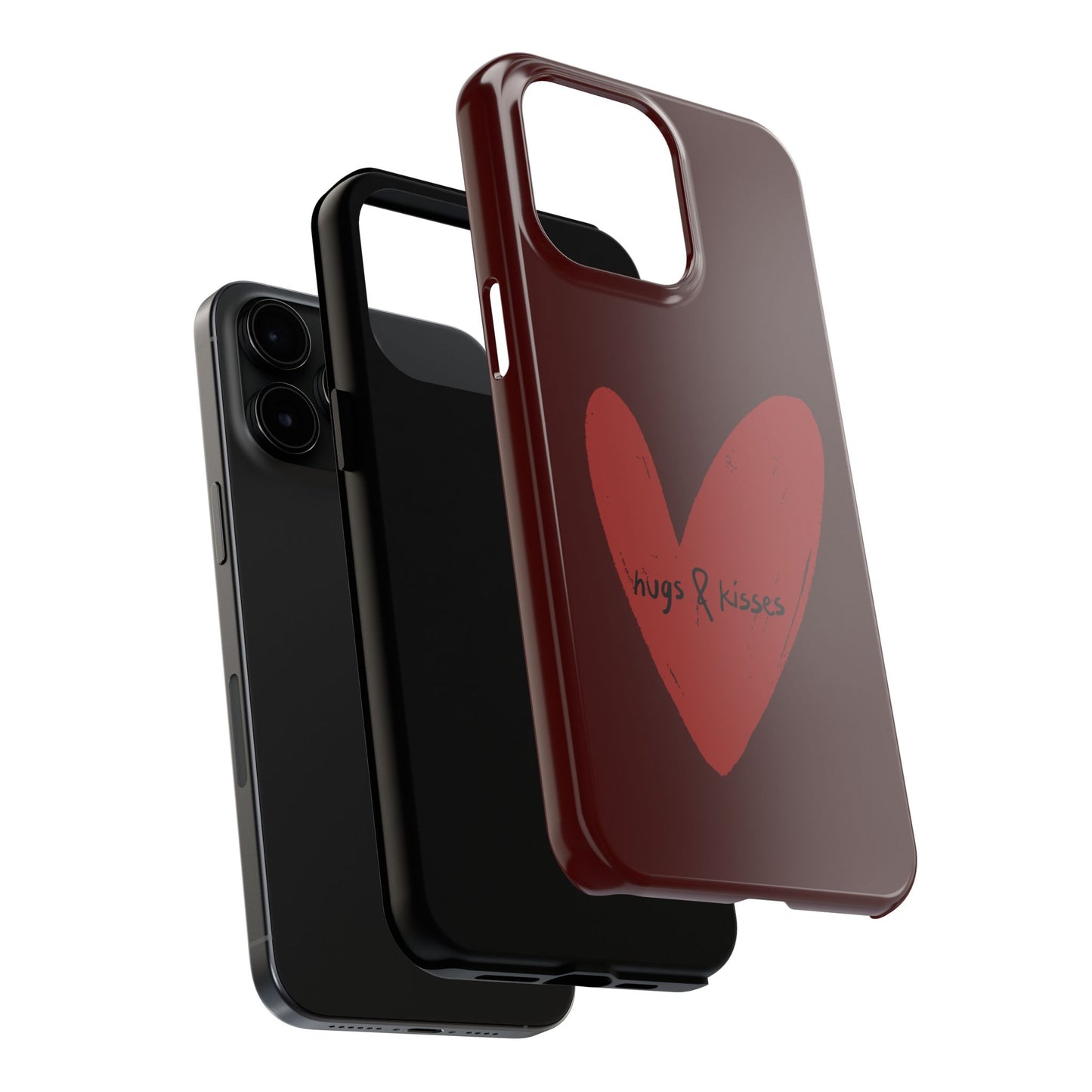 Hugs & Kisses Heart Tough Phone Case