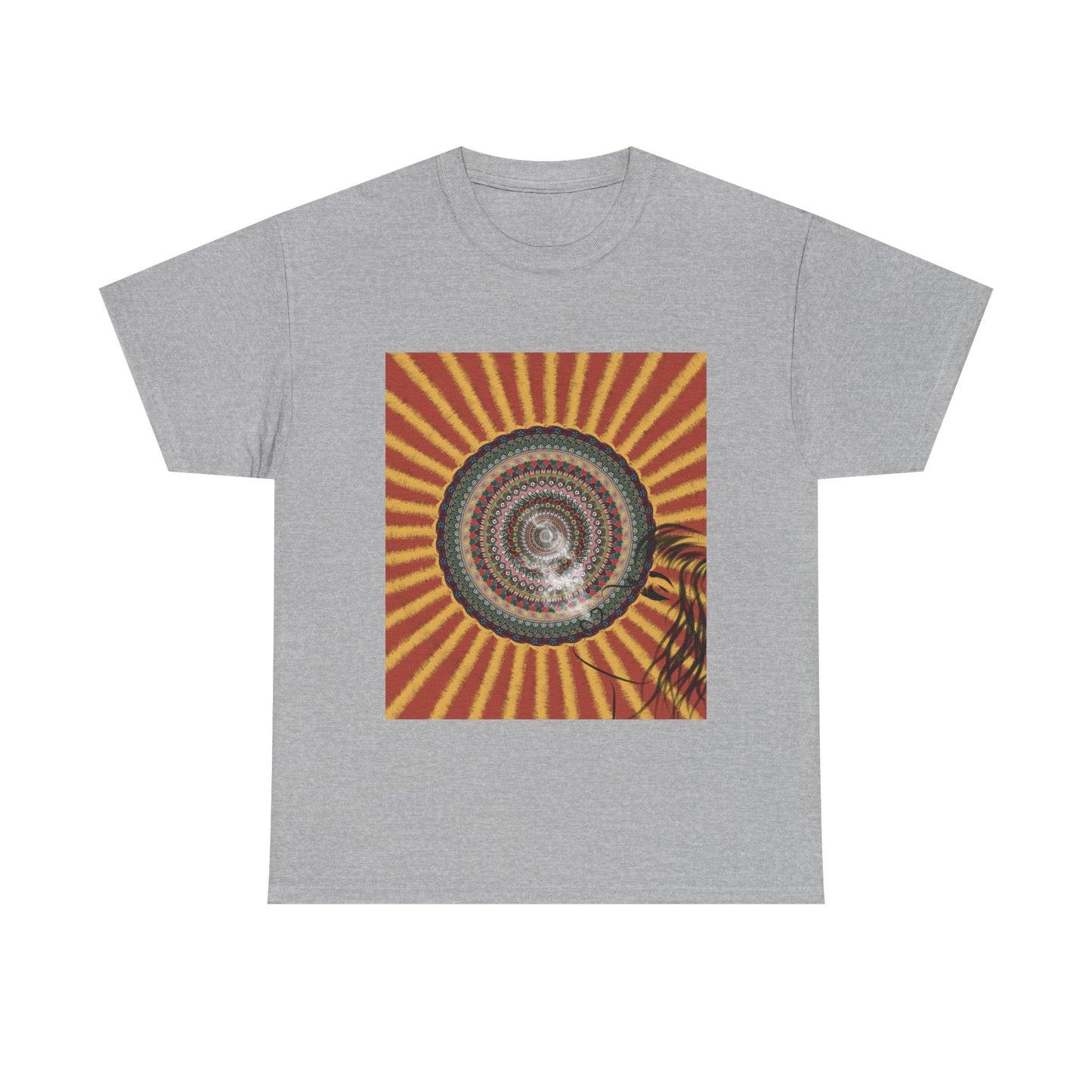 Psychedelic Spiral Sunburst T-Shirt | Retro Palm Silhouette