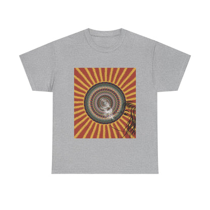 Psychedelic Spiral Sunburst T-Shirt | Retro Palm Silhouette