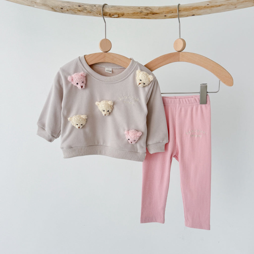 Cartoon long sleeved hoodie and casual pants set
