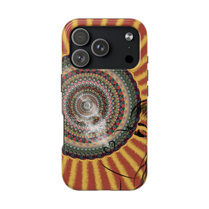 Mandala Sunburst Tough Phone Case — Boho Protective Phone Cover