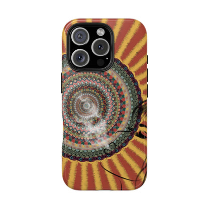 Mandala Sunburst Tough Phone Case — Boho Protective Phone Cover