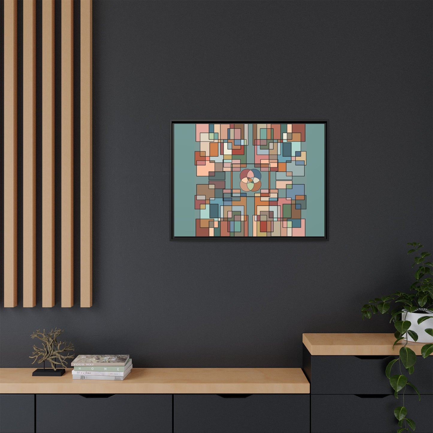 Matte Canvas, Framed (Multi-color)
