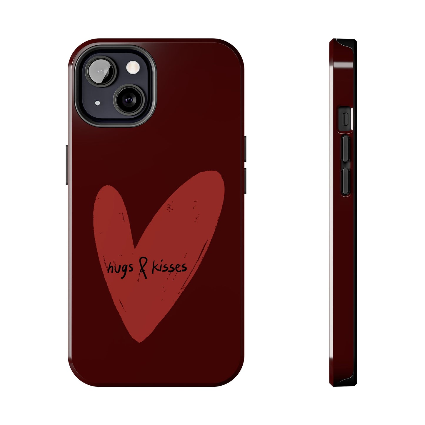 Hugs & Kisses Heart Tough Phone Case