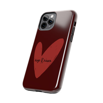 Hugs & Kisses Heart Tough Phone Case