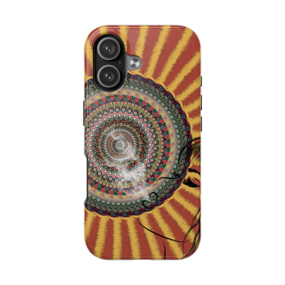 Mandala Sunburst Tough Phone Case — Boho Protective Phone Cover
