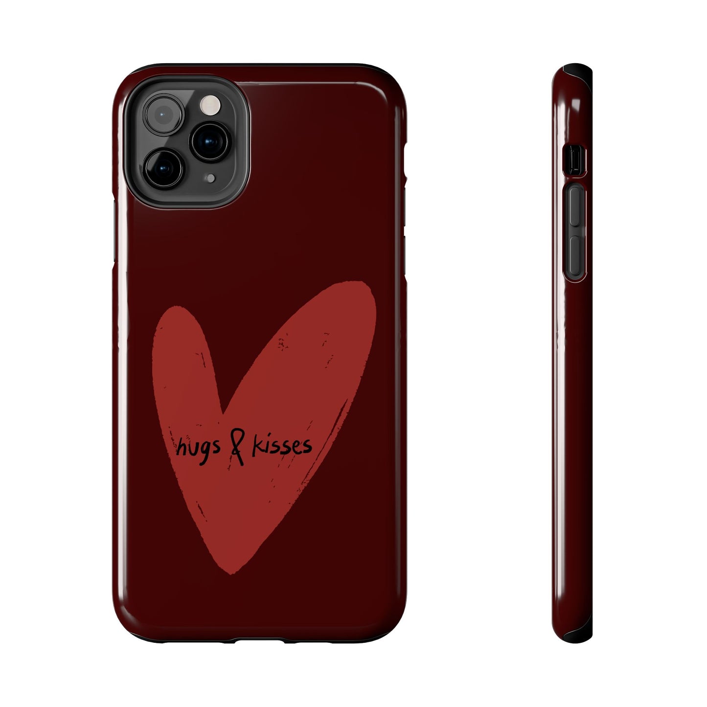 Hugs & Kisses Heart Tough Phone Case
