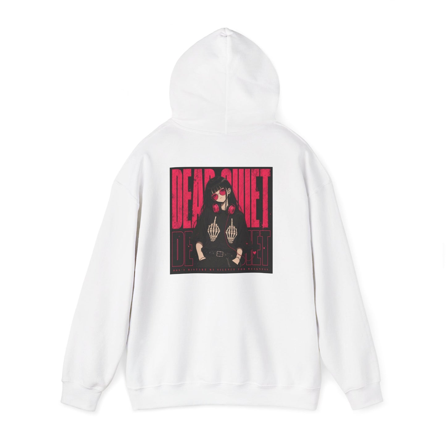 Darkwave Band Hoodie — 'Dead Quiet' Retro Goth Graphic Pullover