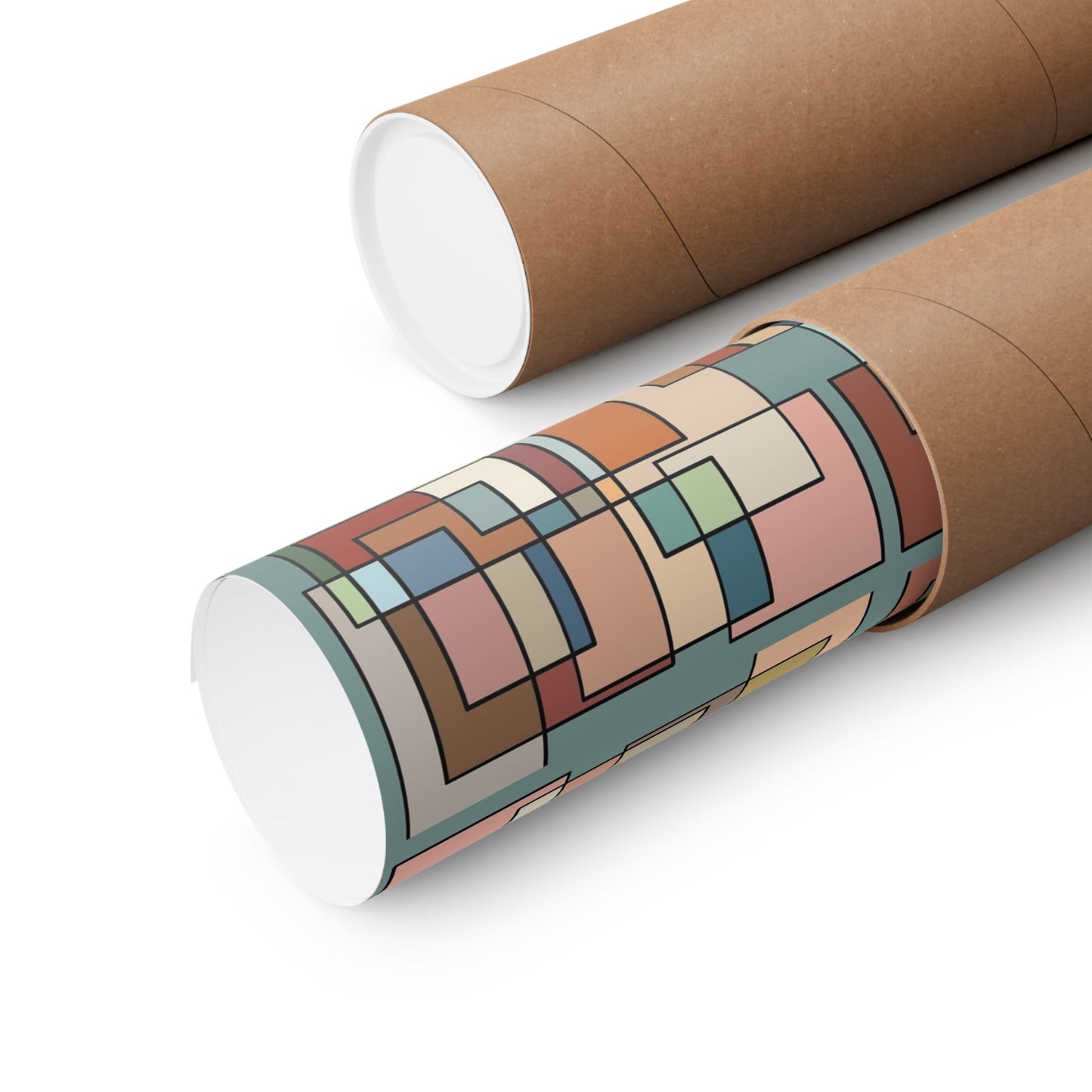 Abstract Geometric Poster — Retro Mid-Century Wall Art