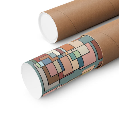 Abstract Geometric Poster — Retro Mid-Century Wall Art