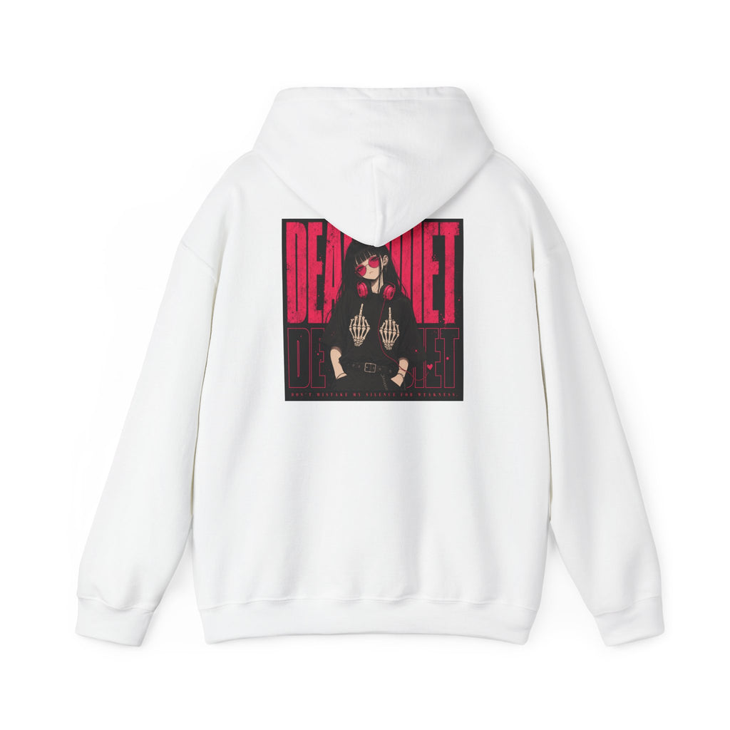 Darkwave Band Hoodie — 'Dead Quiet' Retro Goth Graphic Pullover