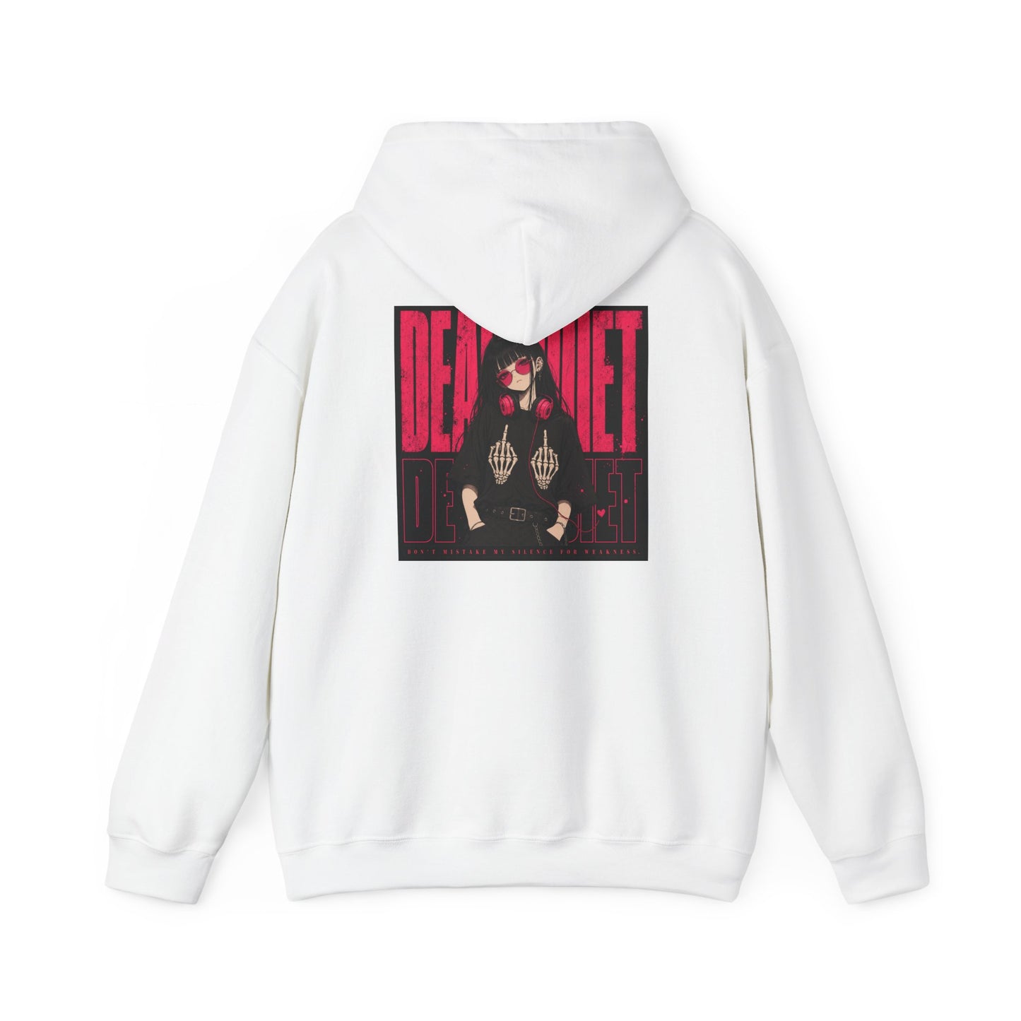 Darkwave Band Hoodie — 'Dead Quiet' Retro Goth Graphic Pullover