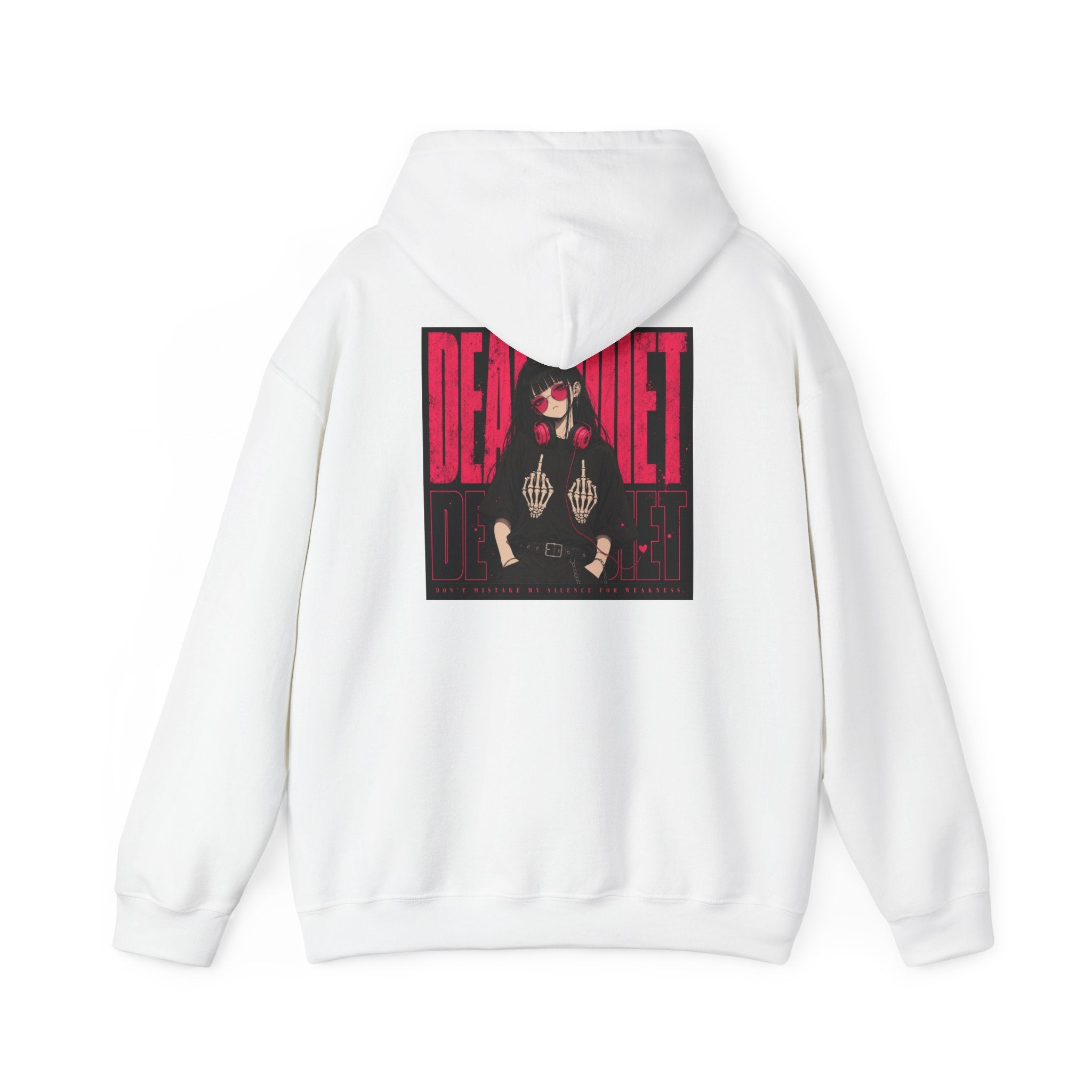 Darkwave Band Hoodie — 'Dead Quiet' Retro Goth Graphic Pullover
