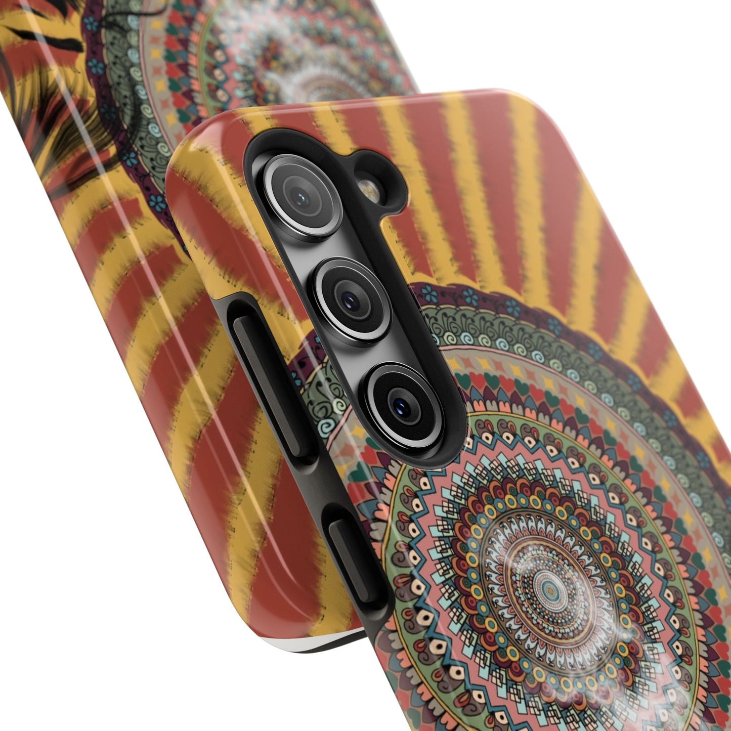 Mandala Sunburst Tough Phone Case — Boho Protective Phone Cover