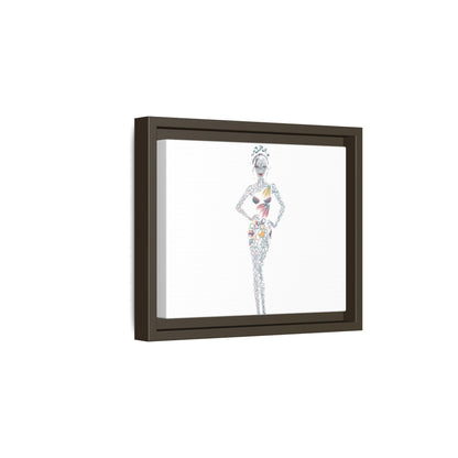 Framed Matte Canvas Art — Colorful Fashion Silhouette Print