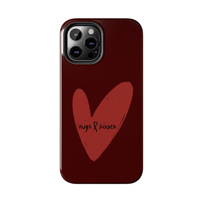 Hugs & Kisses Heart Tough Phone Case