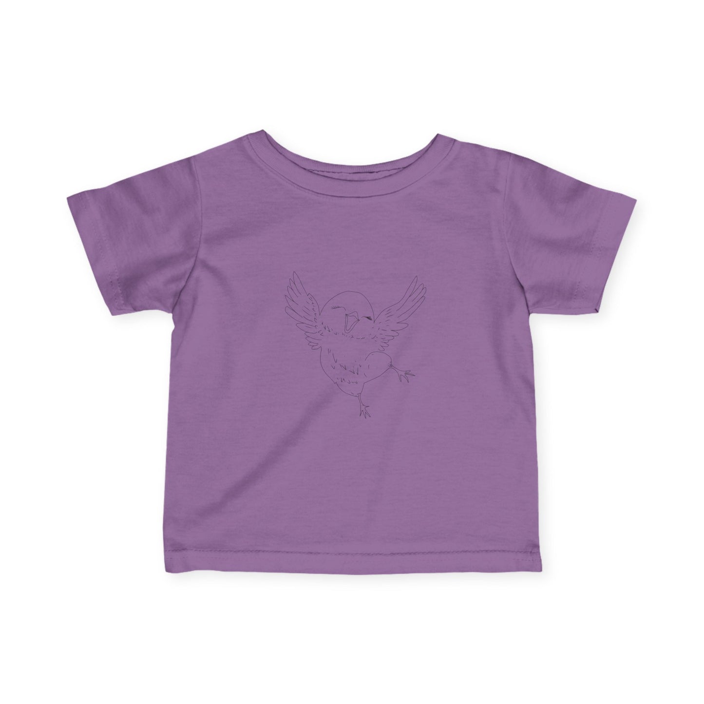 Infant Tee with Minimal Line Art — Baby Animal Graphic Shirt