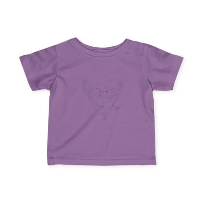 Infant Tee with Minimal Line Art — Baby Animal Graphic Shirt