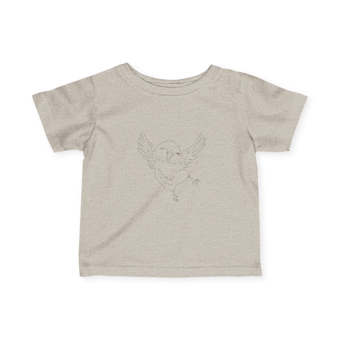 Infant Tee with Minimal Line Art — Baby Animal Graphic Shirt