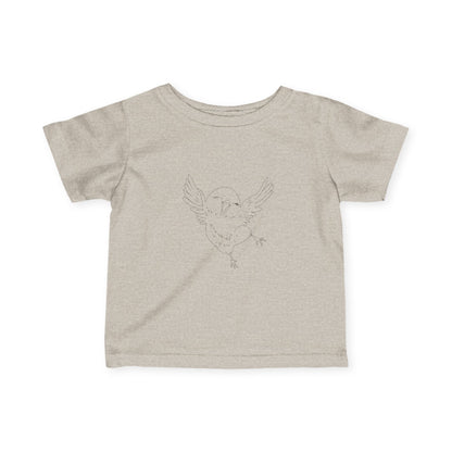 Infant Tee with Minimal Line Art — Baby Animal Graphic Shirt